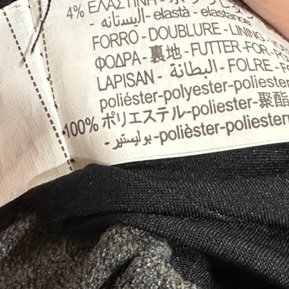 Kid's Zara Grey Bomber Jacket Zip Front‎ Cropped Elastic Hem Pockets Size 13/14 - Picture 9 of 9